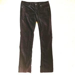 LOFT Black Modern Straight Corduroy Pants